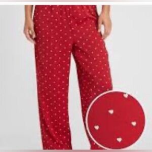Banana Republic Factory Heart Print PJ Pants Size Large